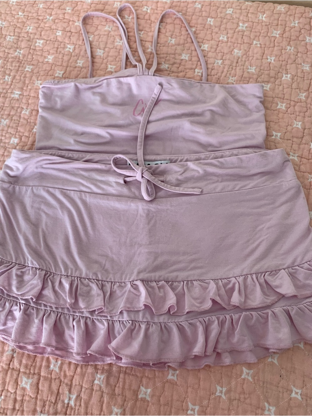 I.AM.GIA Lilac Two-Piece Ruffle Set - Picture 2 of 6